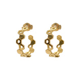 Honeycomb Earrings Yellow Gold