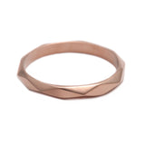 Thin Faceted Ring Rose Gold