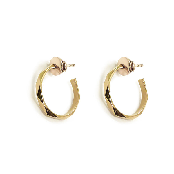Facet Earrings Yellow Gold