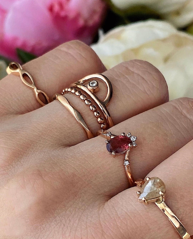 Rock Rose Gold Ring