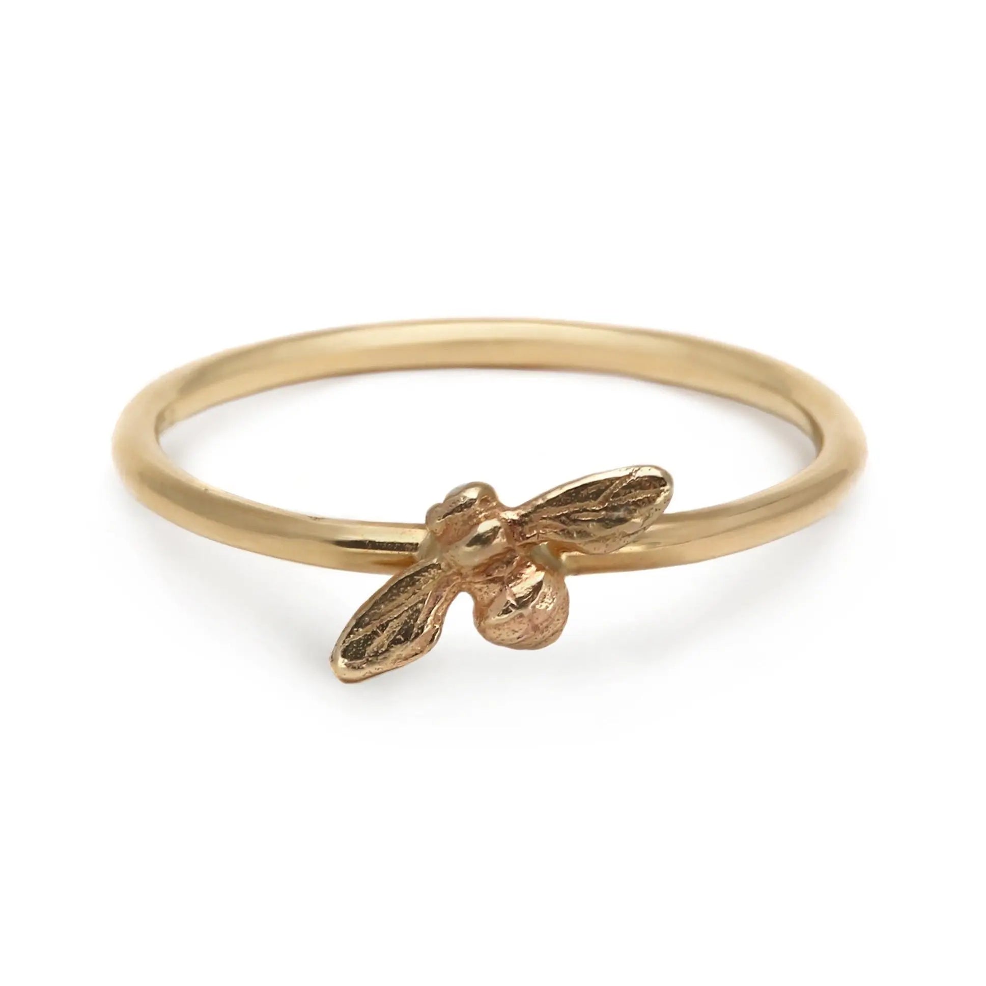 Bee Stacking Ring (Yellow Gold) Kelly Jay Jewellery – Kelly Jay