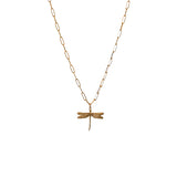 The Dragonfly Necklace (Yellow Gold)