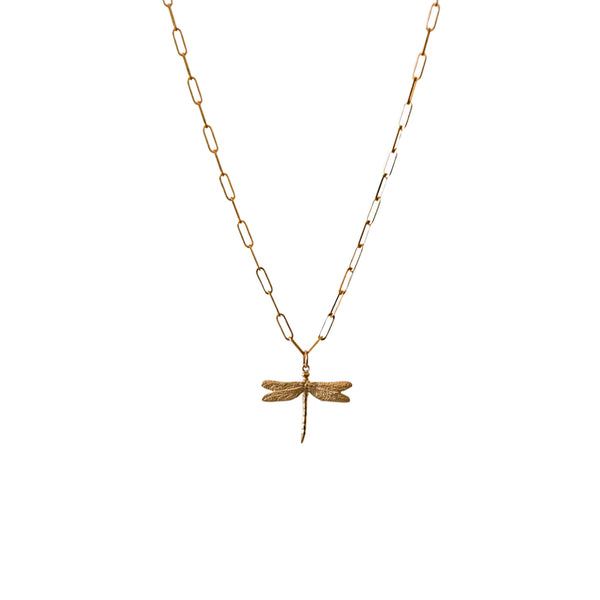 The Dragonfly Necklace (Yellow Gold)