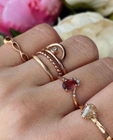 Thin Faceted Ring Rose Gold