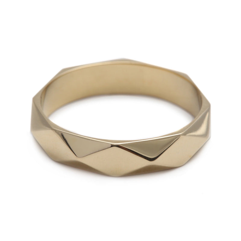 Faceted Ring Yellow Gold