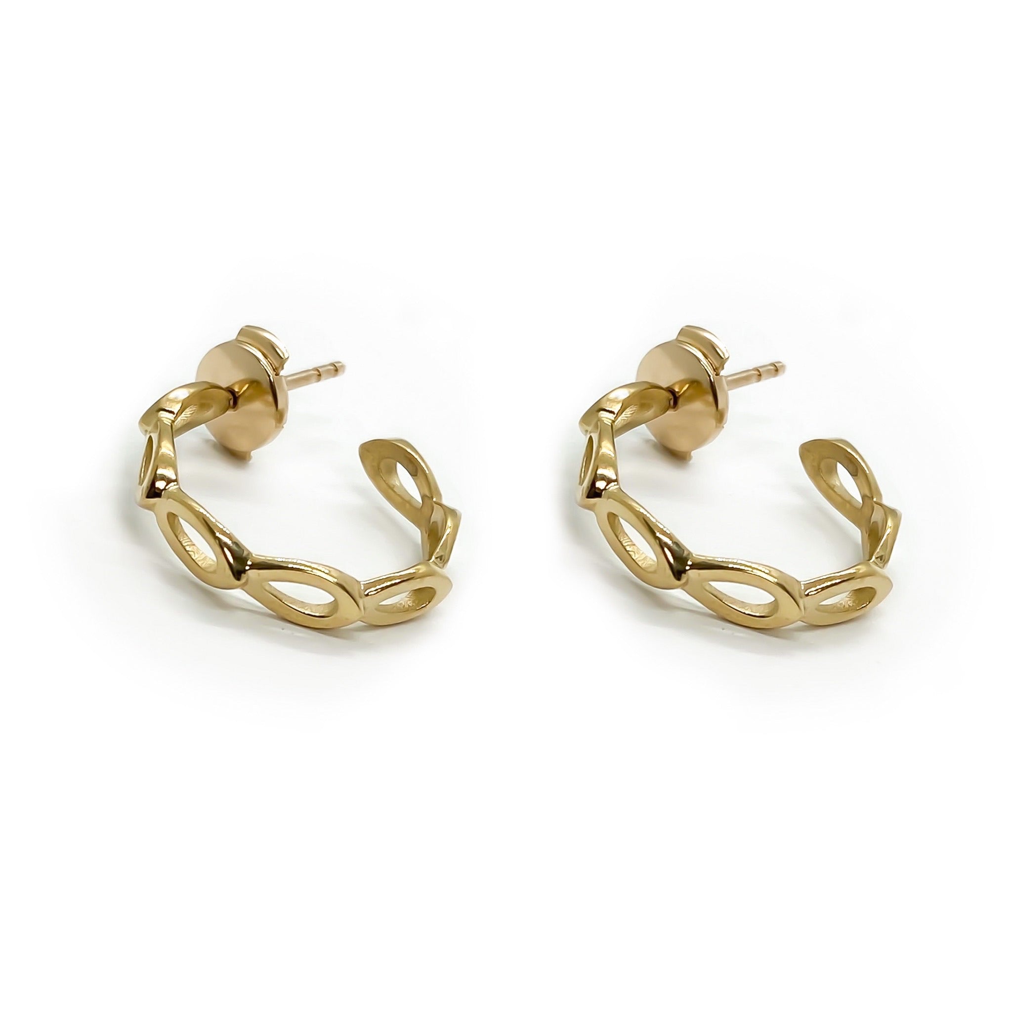 Petal Earrings Yellow Gold – Kelly Jay Jewellery