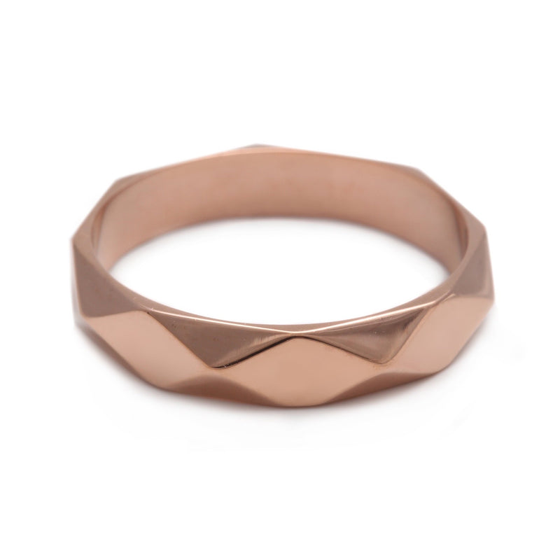 Faceted Ring Rose Gold
