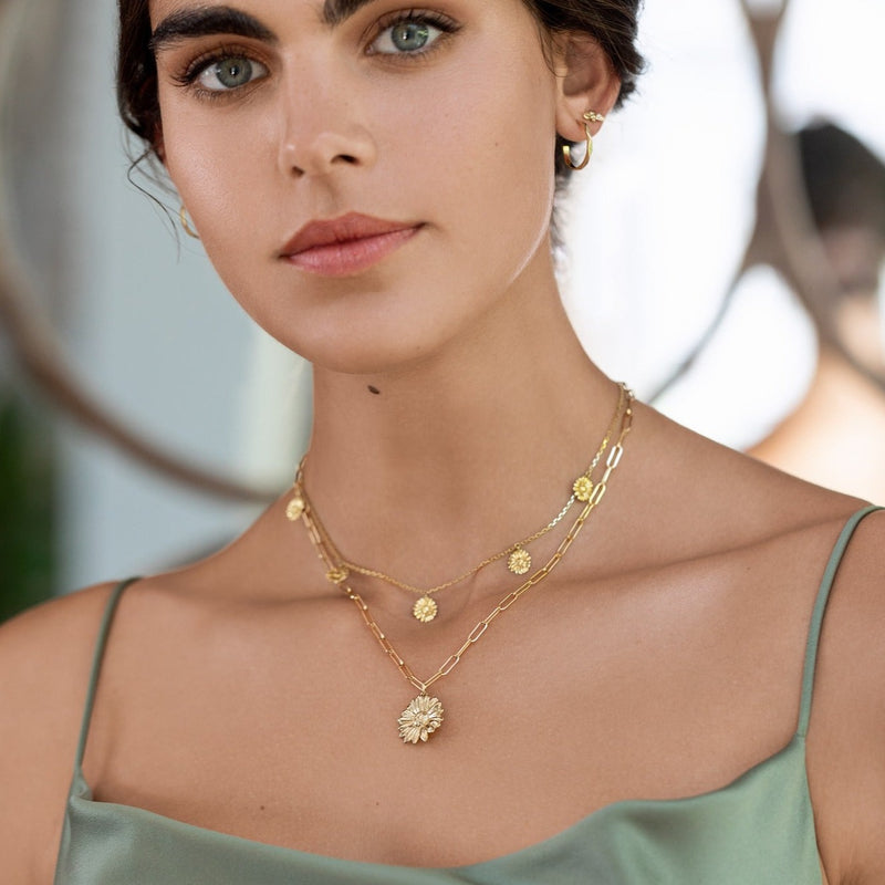 The Daisy Necklace (Solid Silver)